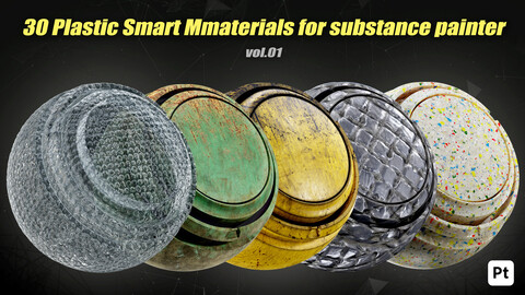 30 Plastic Smart Materials For Substance Painter_VOL01