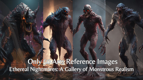 Ethereal Nightmares: A Gallery of Monstrous Realism | Only 50 Arts Reference Images