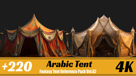 +220 Arabic Tent | 4K | Fantasy Tent Reference Pack Vol.02