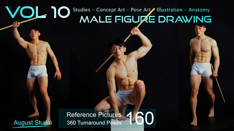 Male Figure Drawing - Vol 10 - Reference Pictures