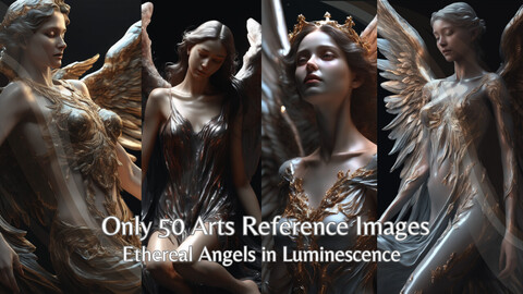 Ethereal Angels in Luminescence | Only 50 Arts Reference Images