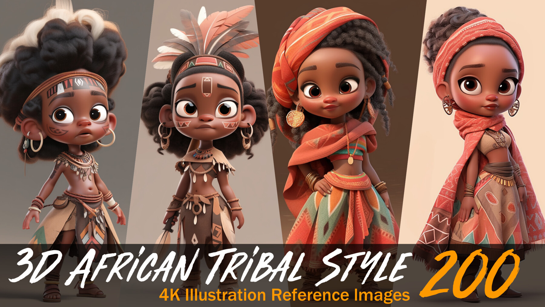 ArtStation 3D African Tribal Style VOL 20 4K Reference Images   File 