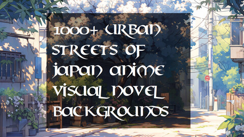1000+ Urban Streets Of Japan Anime Visual Novel Backgrounds