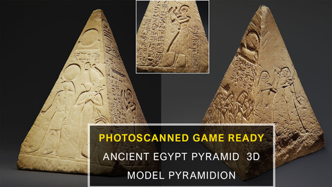 Realistic Game-Ready photo scanned Ancient Egypt Pyramid 3D Model!