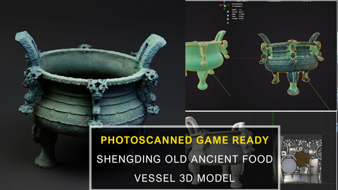 Realistic Ancient Food Vessel 3D Model - Photo scanned - game ready