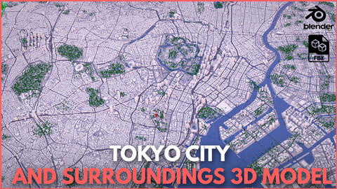 Tokyo City and Surroundings 3D model