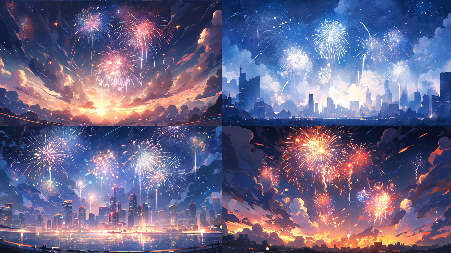 ArtStation - Anime-Inspired Fireworks: Illuminate Your Artistry with  Spectacular Illustrations | Artworks