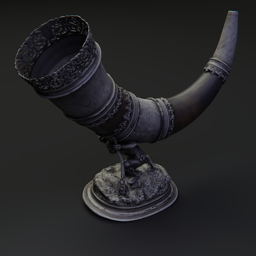 ArtStation - Vikings with our Realistic Viking Horn Statue 3D Model