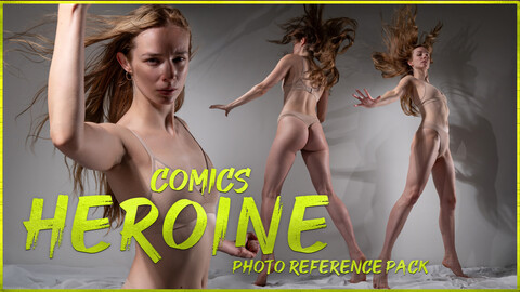 Comics Heroine -Photo Reference Pack For Artists 447 JPEGs noAI