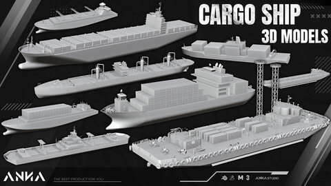 Cargo Ship 3D Models