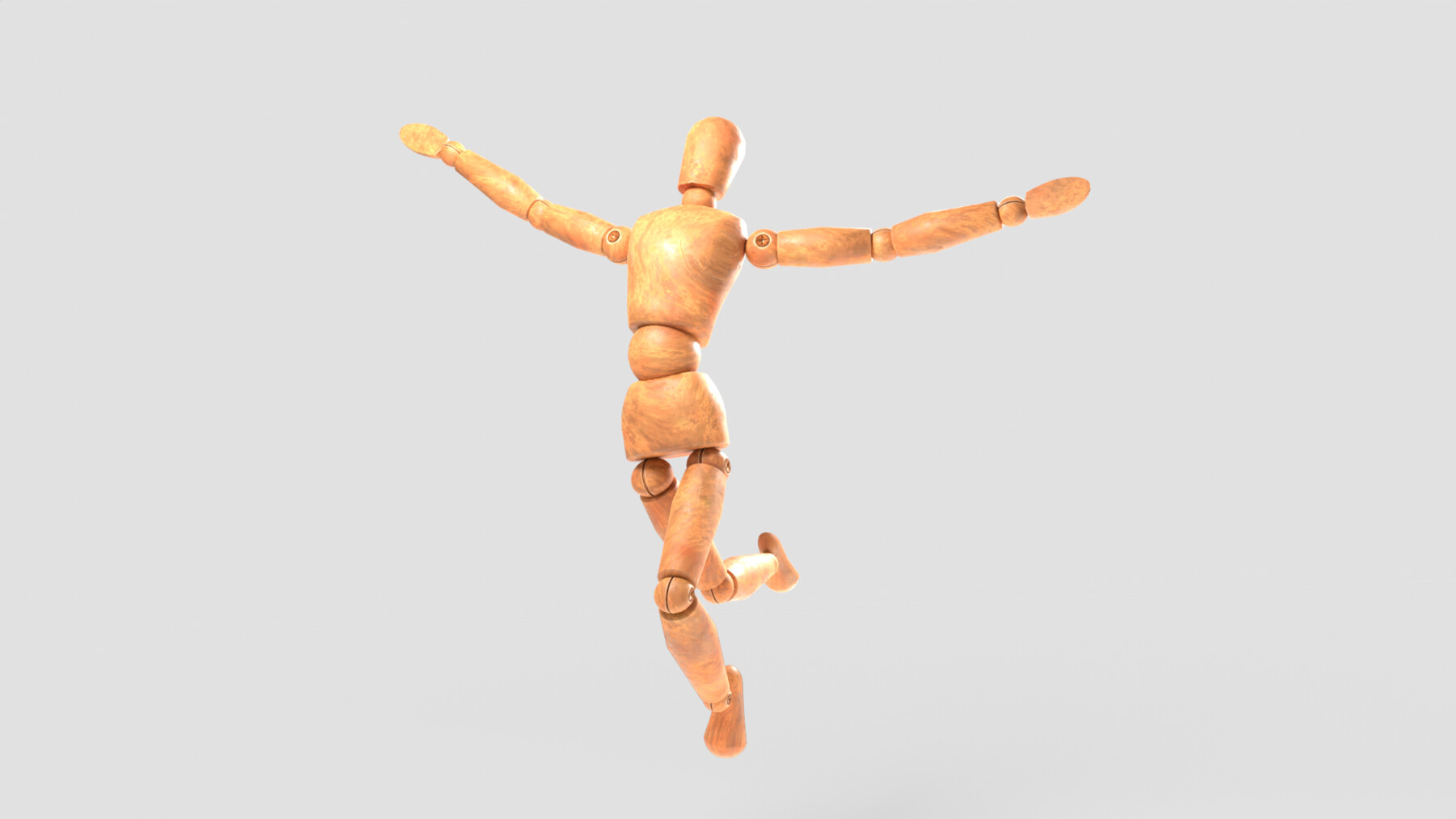 Blend Swap  Wooden Mannequin for artists with basic Rig