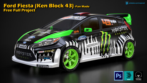 Free Full Project | Ford Fiesta ( KenBlock43 ) | Fan Made