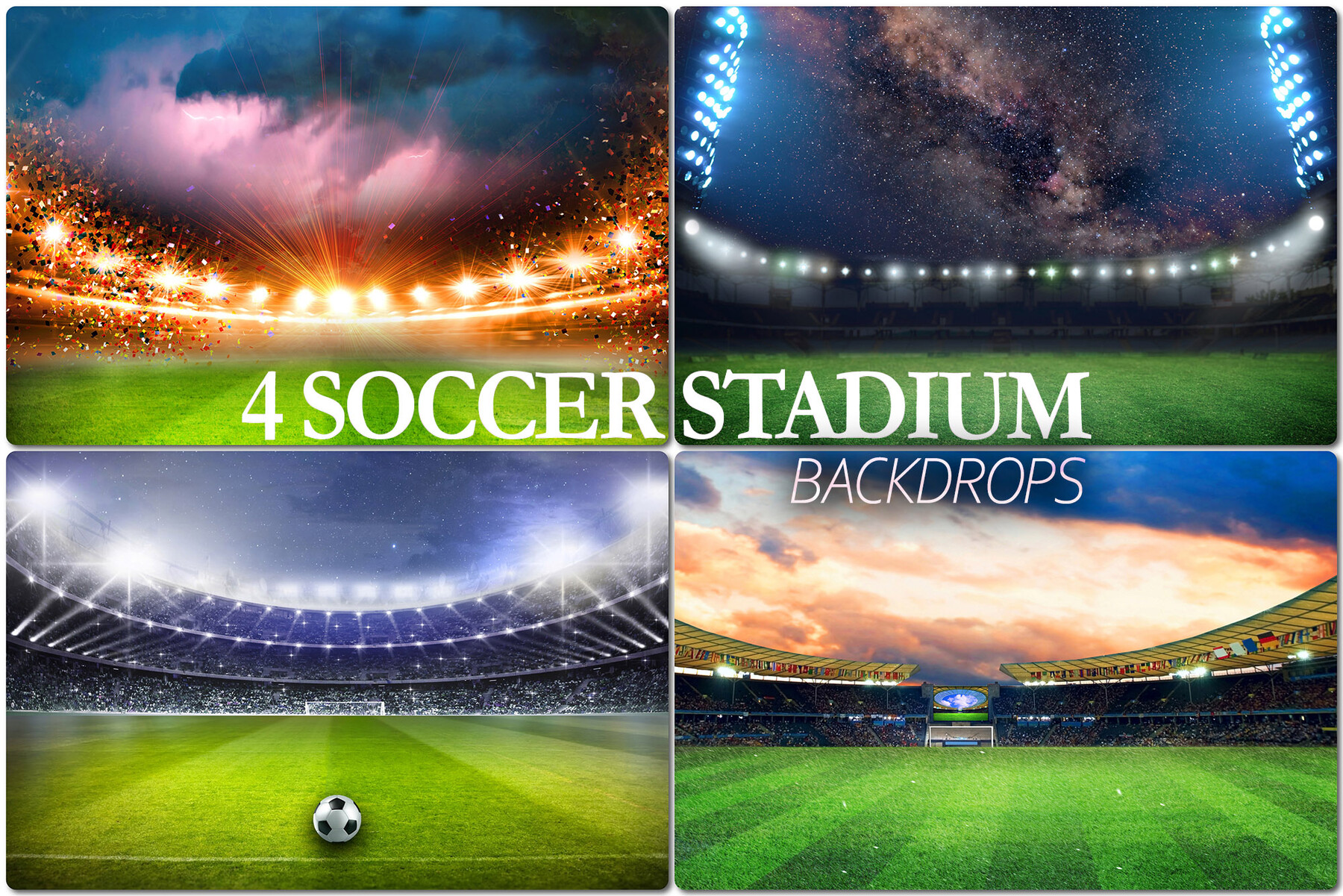 ArtStation - 4 Football Stadium Backdrop, Soccer Goal Background ...