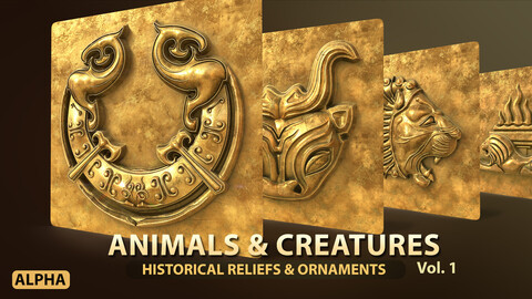 Animals & Creatures: 15 Historical Ornaments & Reliefs (Vol 1)