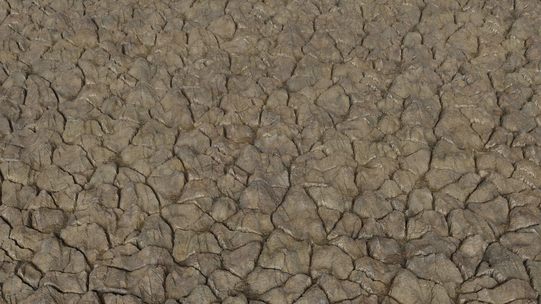 Cracked Red Clay Ground with Water PBR Texture