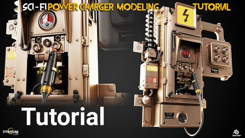 Creating SCI-FI Power Charger Machine  Process Tutorial in Blender