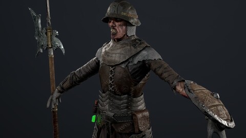 Zombie Spearman (FBX + Unity + Unreal Engine)