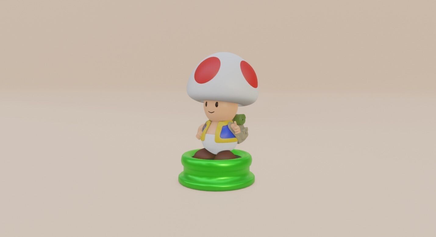 ArtStation - Toad printable model - Super Mario Bros | Resources