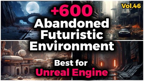 +600 Abandoned Futuristic Environment Concept (4k) | Vol_46