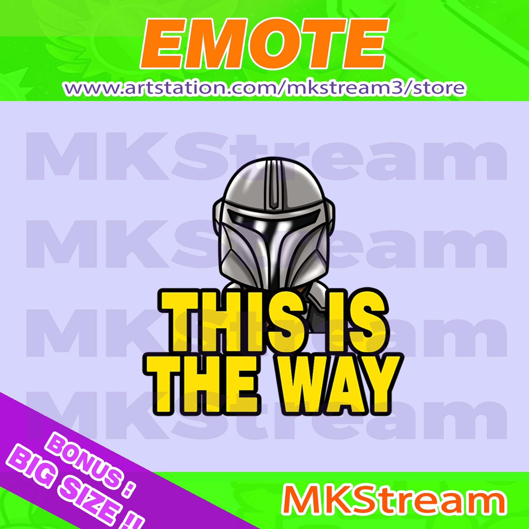 ArtStation - Twitch emotes star wars mandalorian this is the way | Artworks