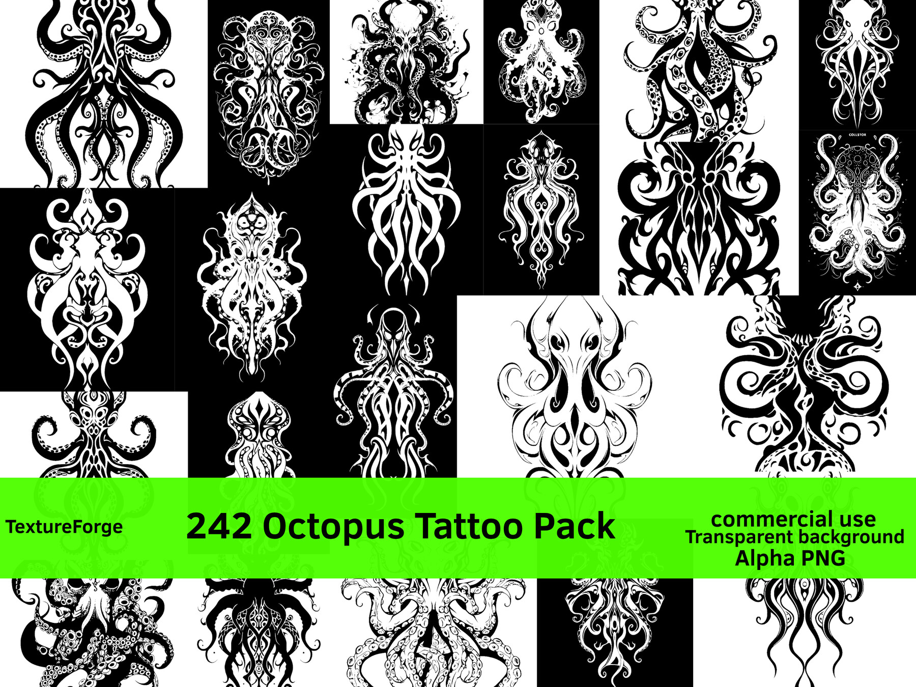 ArtStation - Octopus Tattoo Pack | Artworks