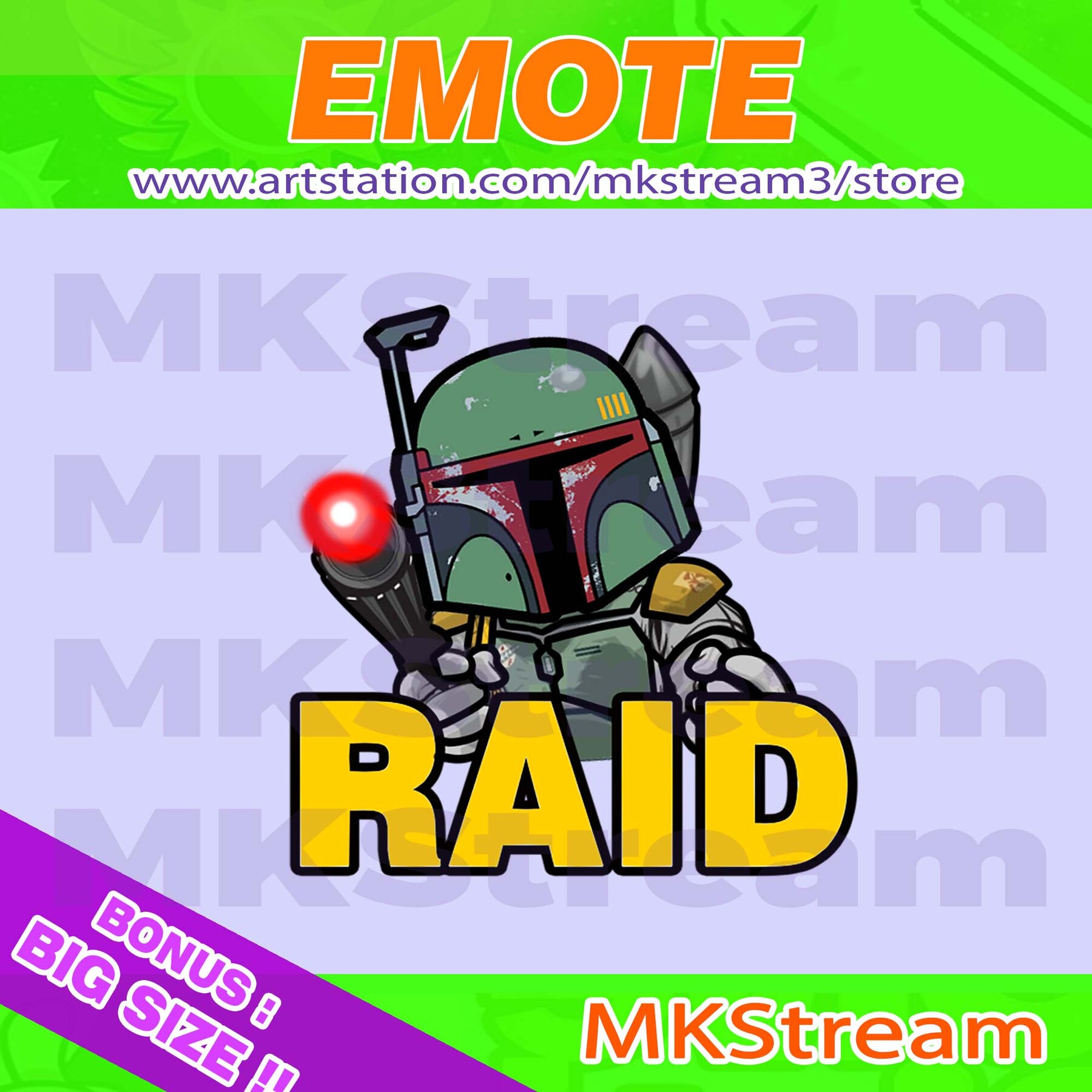 ArtStation - Twitch emotes star wars boba fett raid | Artworks