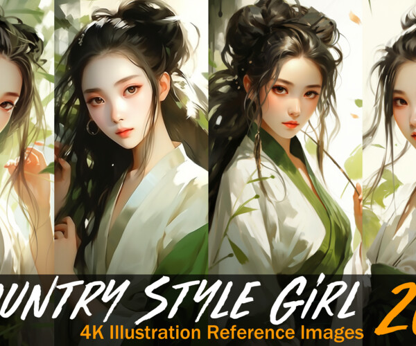 ArtStation - Country Style Girl VOL.52 | 4K Reference Images | Artworks