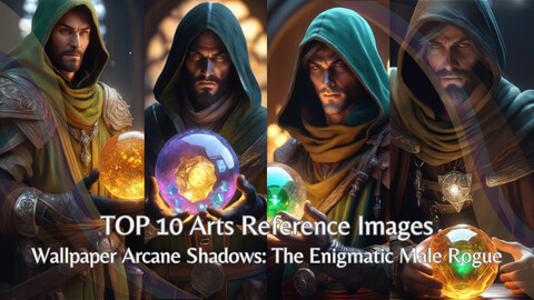 Arcane Shadows: The Enigmatic Male Rogue | TOP 10 Arts Wallpaper Reference Images