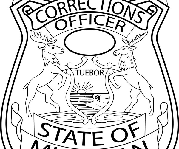 ArtStation - CORRECTIONS OFFICER STATE OF MICHIGAN BADGE VECTOR FILE ...