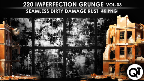 Imperfection Grunge VOL 03 - 220 Seamless Dirty Damage Rust