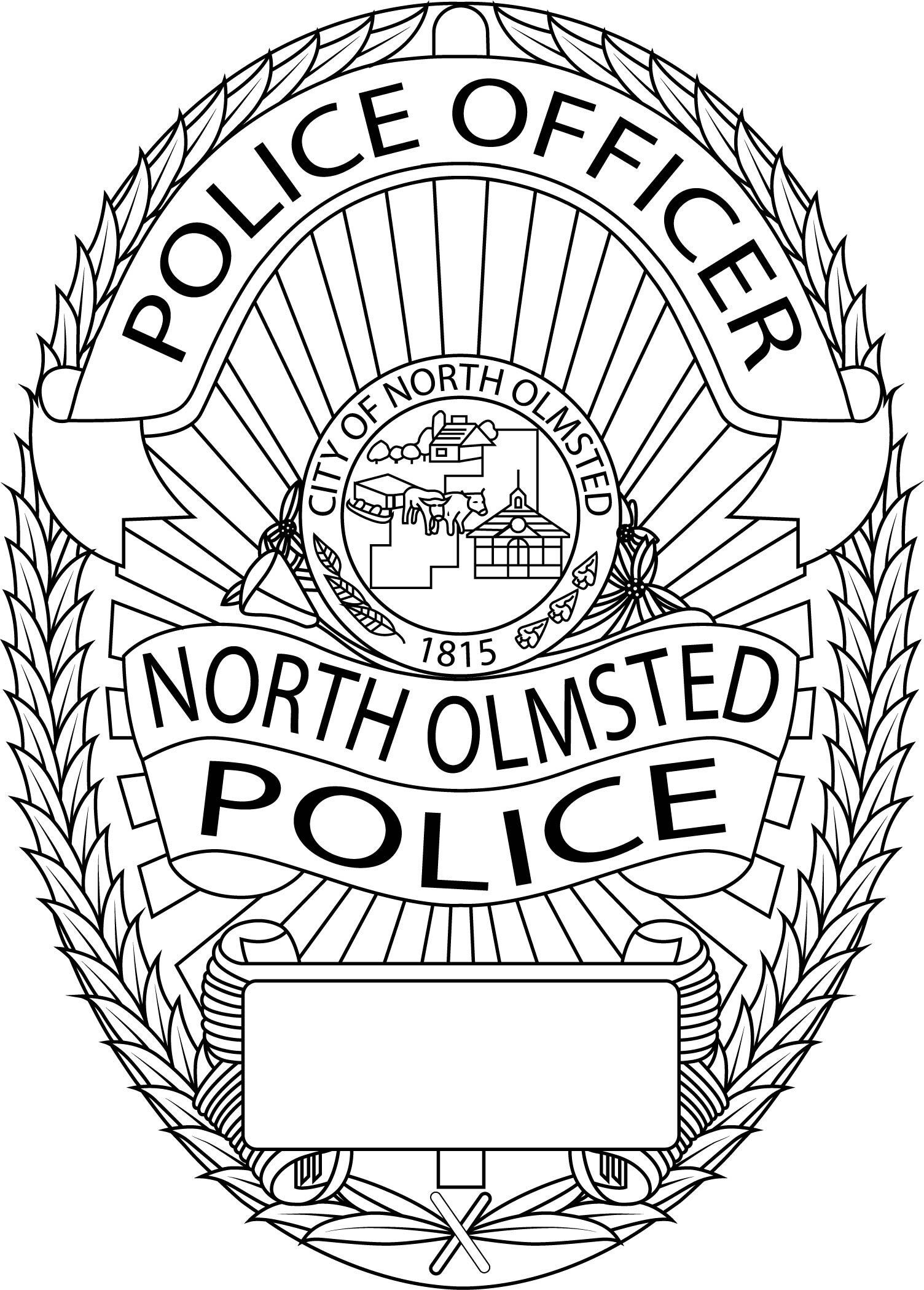 ArtStation - North Olmsted Ohio Police Department Badge vector svg dxf ...