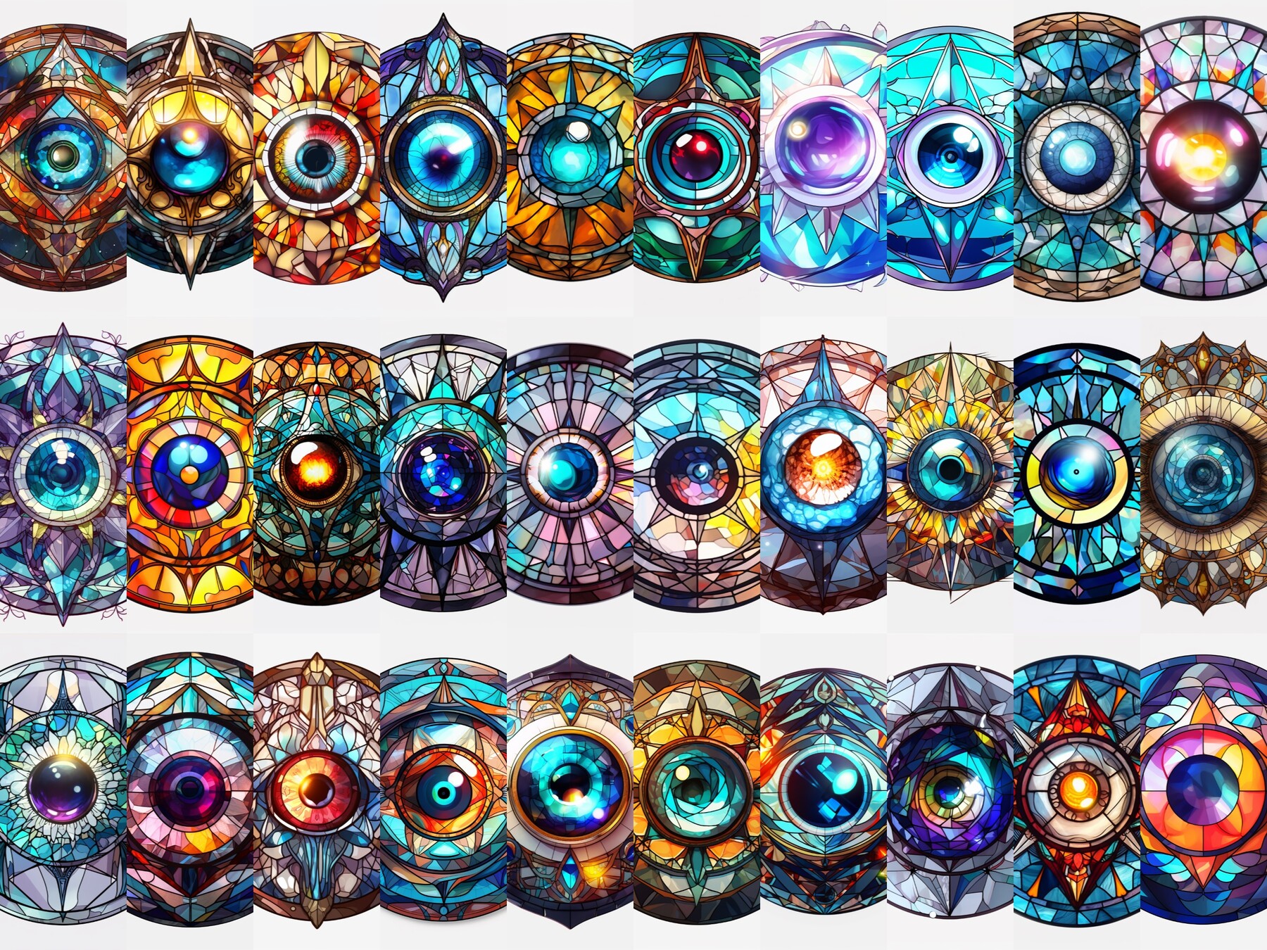 ArtStation Stained Glass Eye Pack Artworks