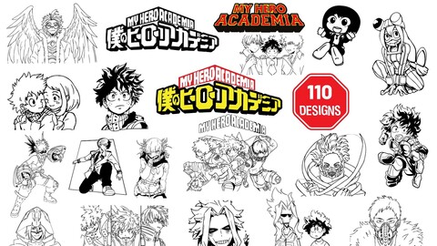 110 My Hero Academia Vector SVG files, Boku No hero academia Anime Illustrations, Manga TV Show Illustrations