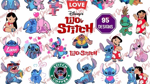 95 Lilo & Stitch Vector SVG files, Lilo & Stitch Anime Illustrations, Lilo & Stitch Manga TV Show Illustrations