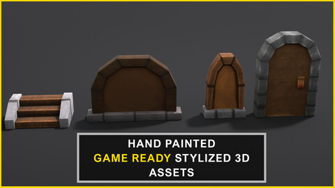 Stylized 3D Game Objects Pack - Hand Painted 3D assets  - Vol -2