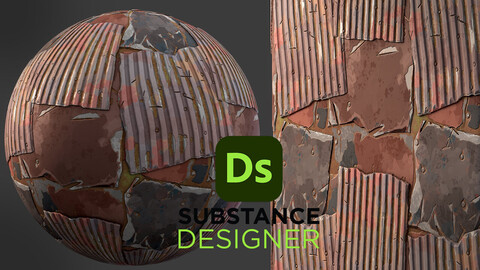 Stylized Metal Panels - Substance 3D Designer