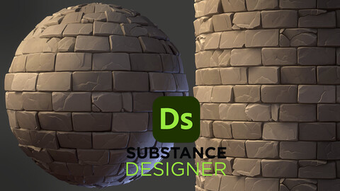 Stylized Brick Wall - Substance 3D Designer