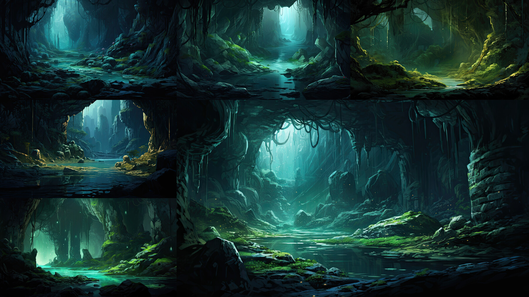 ArtStation - Magic Water Cave - own concept
