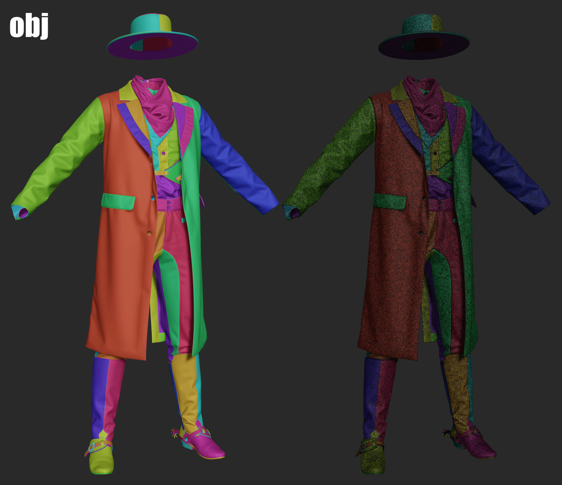 ArtStation - Cowboy outfit 5. Marvelous Designer/Clo3d project + OBJ ...