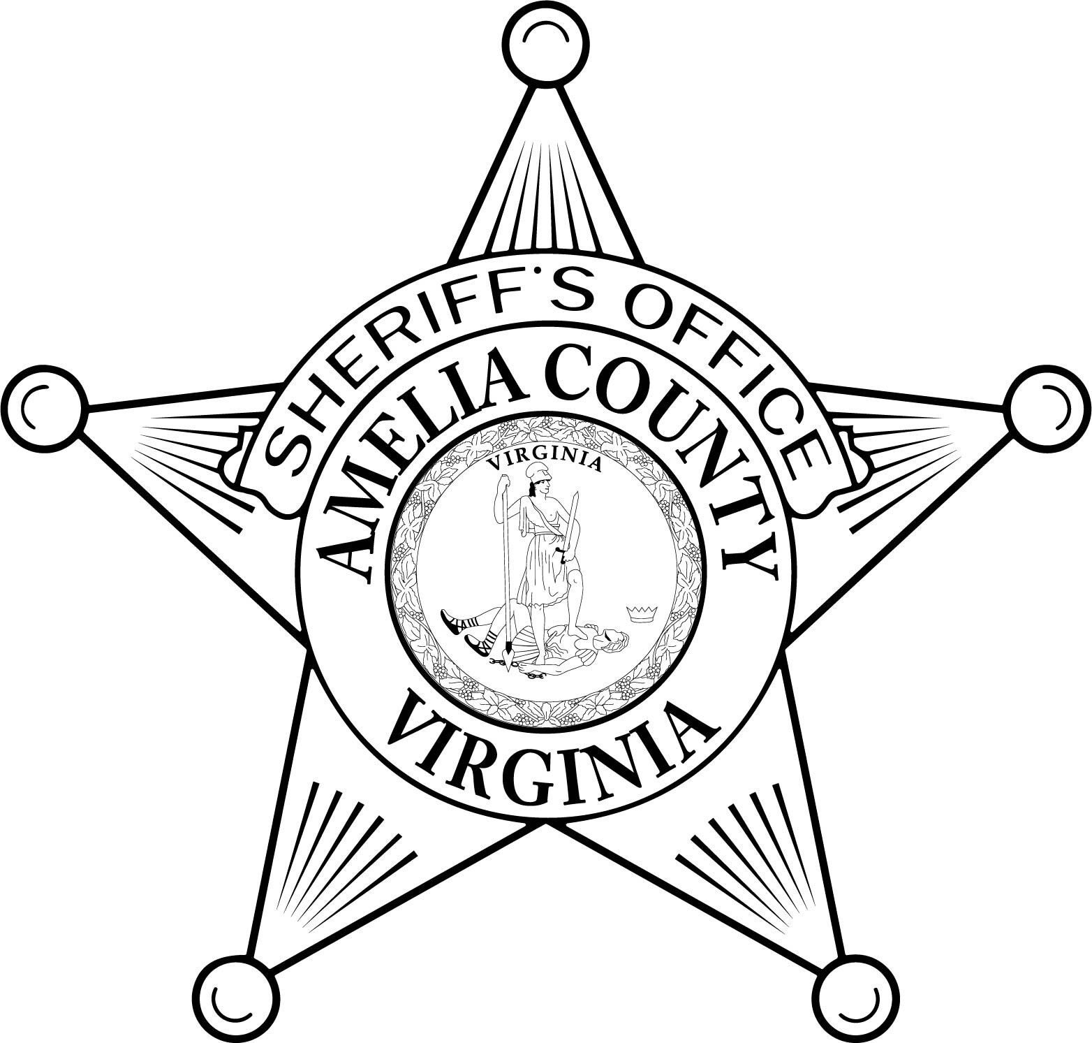 Artstation - Amelia County Va Sheriff's Office Badge Vector File Black 