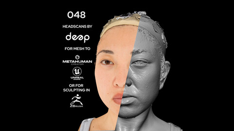 Asian Female 30s head scan 048