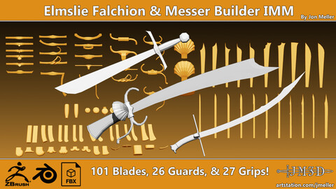 JM3D - Elmslie Falchion & Messer Builder