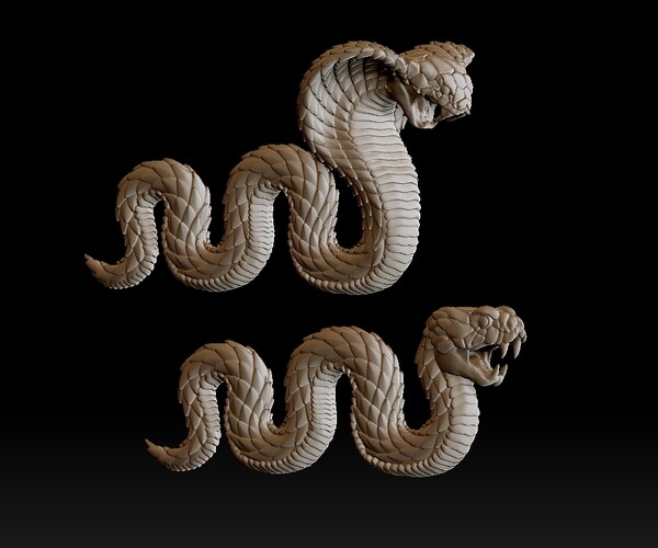 ArtStation - Snake King 3D print model