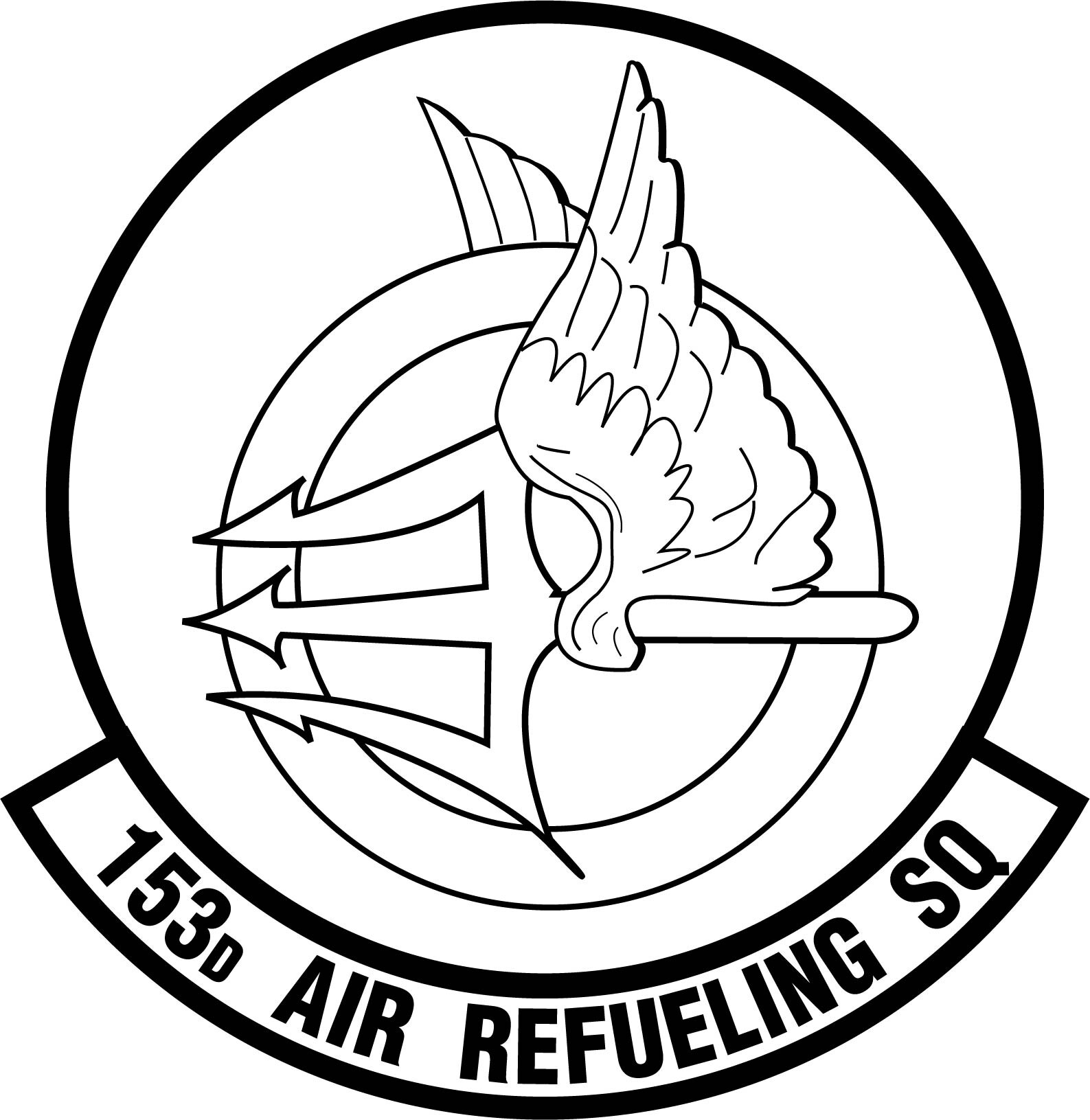 ArtStation - 153 Air Refueling Squadron emblem VECTOR FILE Black white ...