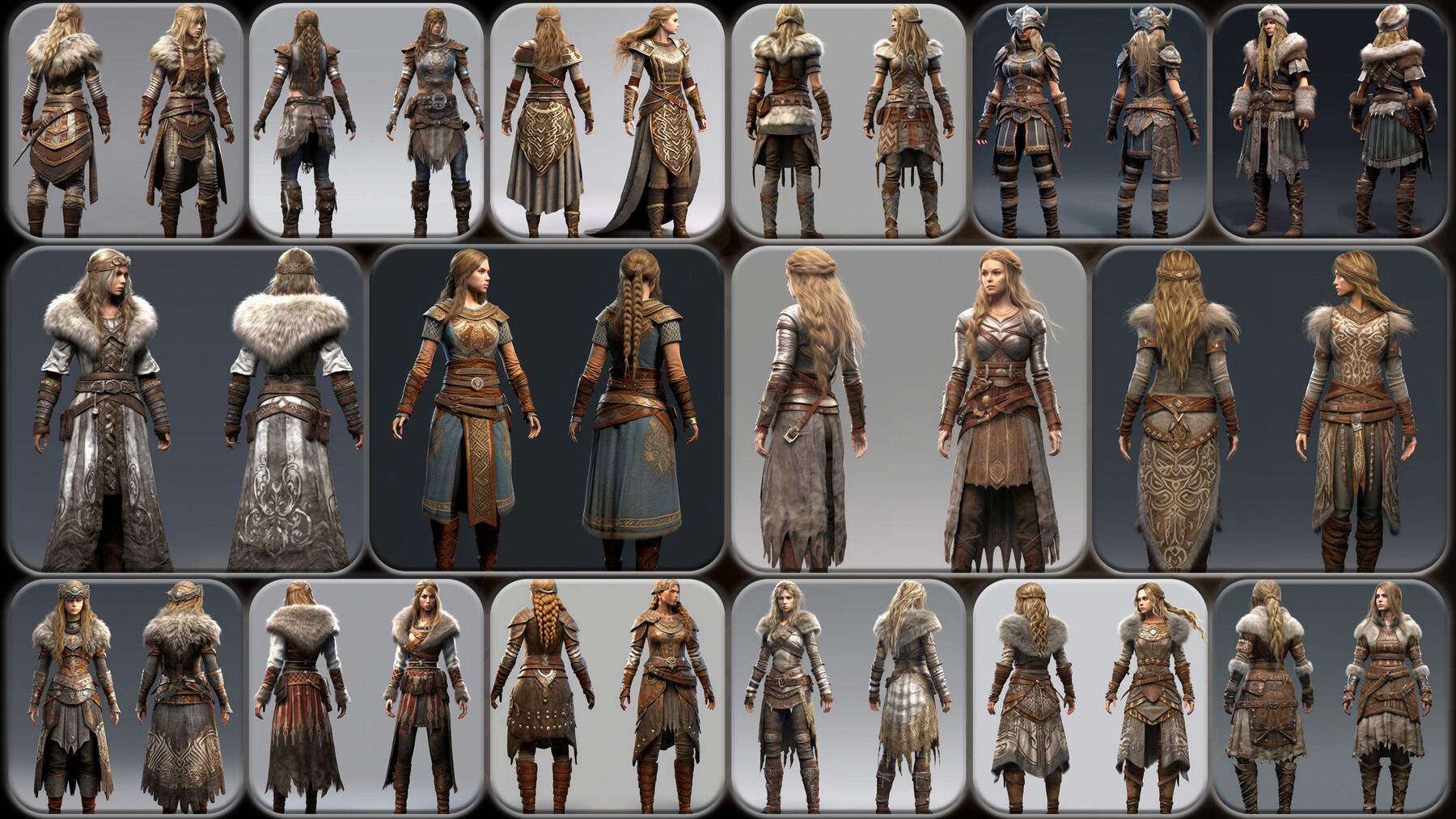 ArtStation - 200 Feminine Viking Metal Outfit Reference Pack | 4K | v.4 ...