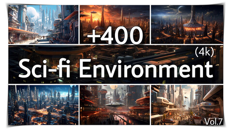 +400 Sci-Fi City Environment Concept (4k)