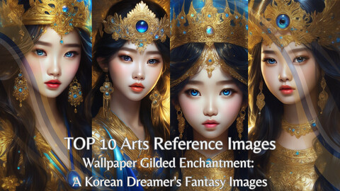 Gilded Enchantment: A Korean Dreamer's Fantasy | TOP 10 Arts Wallpaper Reference Images