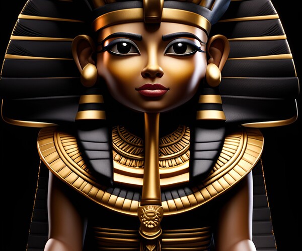 ArtStation - side profile female egyptian pharoah 630 jpg wombo art ...