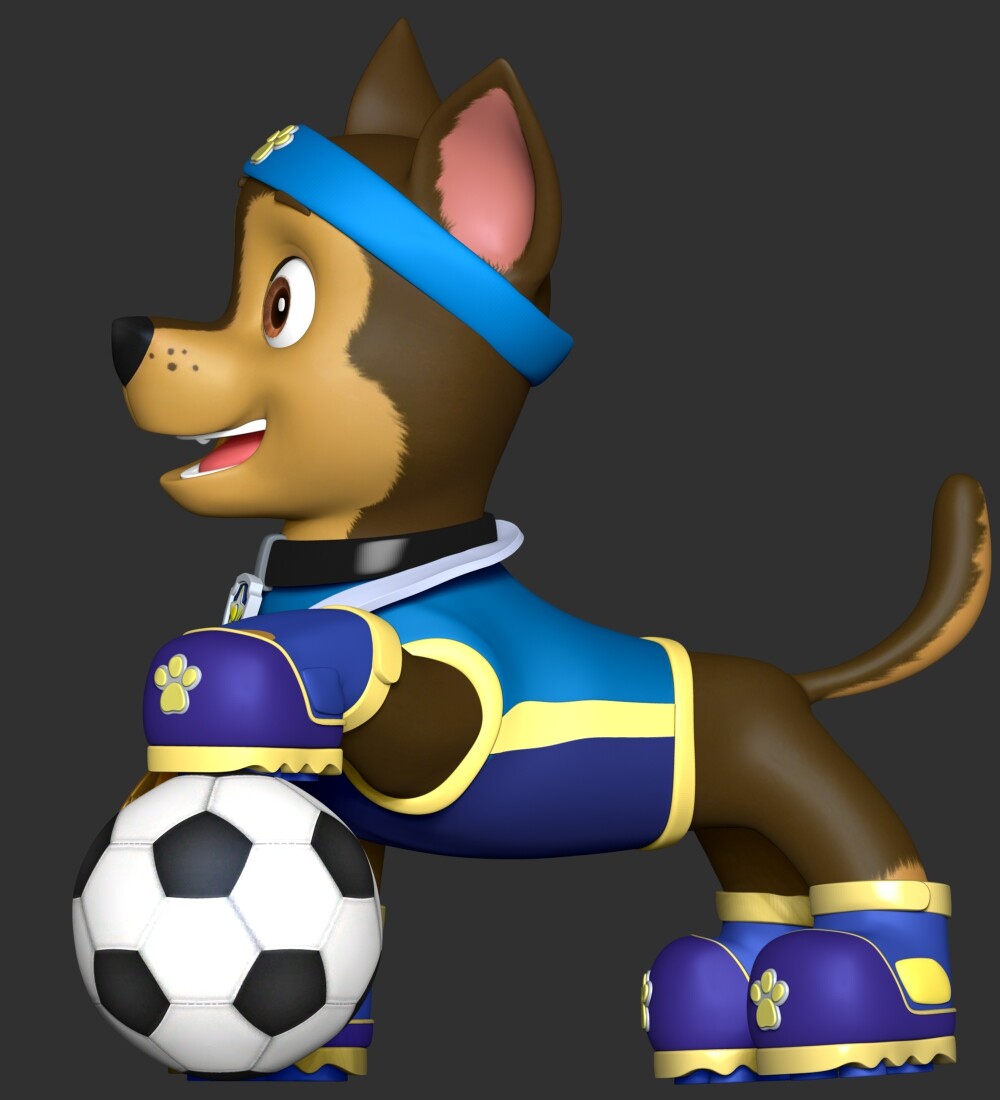 Chase paw patrol dog 3D model 3D printable