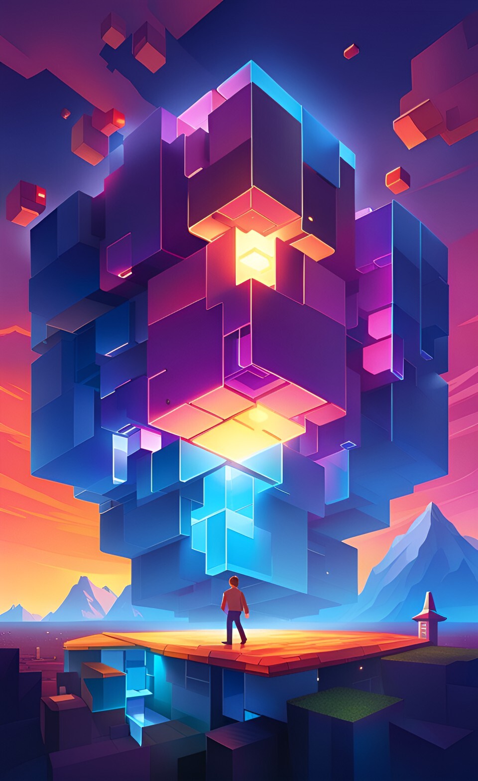 Artstation - Vector Cut Minecraft Cube 610 Jpg Wombo Art Pack 